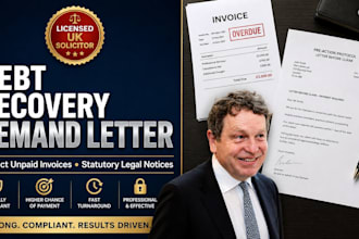 draft a debt recovery demand letter or legal notice as a solicitor