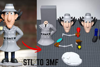 convert stl to 3mf color and split model for bambu lab multicolor printing
