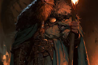 draw fantasy character art for dnd and rpg