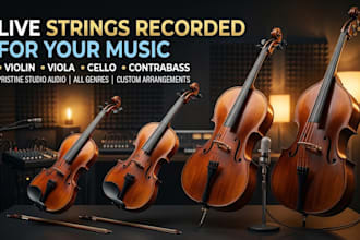 record live strings for you violin, viola, cello, contrabass