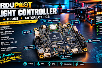 design ardupilot flight controller pcb for drone uav imu gps hardware embedded