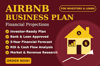 write an airbnb business plan with financial projections for investors and loans