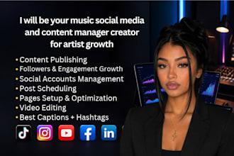 be your music social media manager and content creator for artist growth