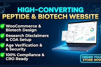 build fda compliant peptide website woocommerce peptide website biotech peptide