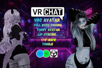 create custom vrchat avatar vrc avatar furry vr 3d avatar model commission