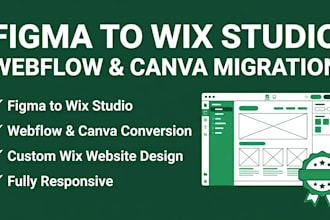 do figma to wix studio, canva webflow to wix studio, design wix website