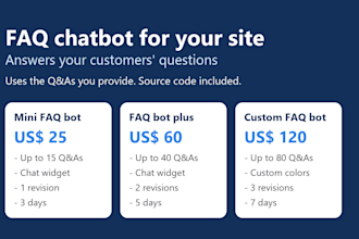 build a custom faq chatbot widget for your website
