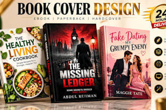 design amazon KDP book cover kindle ebook cover and print ready paperback cover