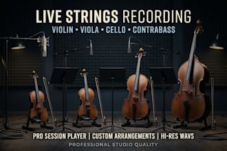 record live strings for your trackz, violin, viola, cello, contrabass