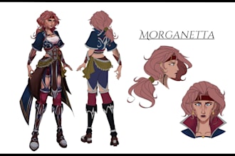 create character sheet and turnarounds