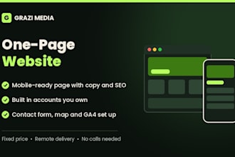 build a responsive one page website for your local business