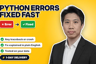 fix python errors and debug your python code