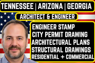 az tennessee ga architect permit drawing and building permit plan engineer stamp