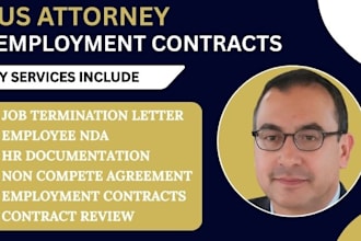 draft and review US employment termination letter disciplinary document