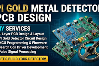 do 4 layer pi gold metal detector pcb, mcu circuit, firmware, search coil driver