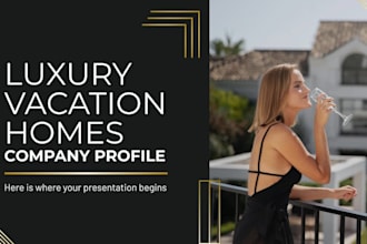 design a luxury real estate presentation or property listing deck