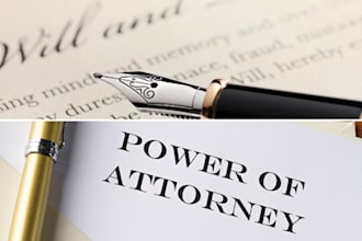 draft will and power of attorney document assistance