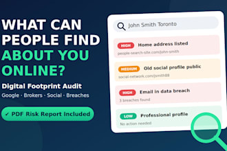 find everything about you online and send a privacy risk report