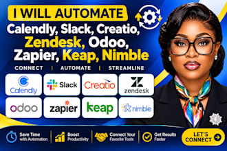 automate calendly slack creatio zendesk odoo zapier keap nimble