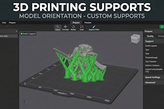 add 3d printing support to stl miniatures, figure and mechanical parts