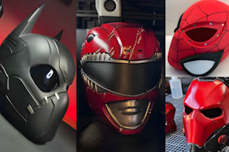 3d print and paint mask custom 3d mask stl model helmet props for cosplay