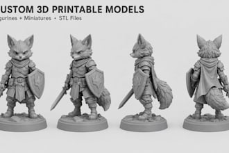 sculpt custom 3d printable models, figurines and miniatures as stl files