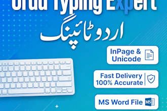 do fast urdu typing, inpage typing and english to urdu translation