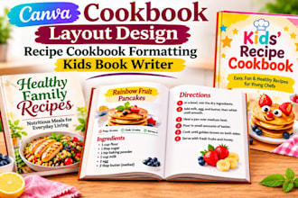 cookbook writer recipes cookbook layout design kids canva cookbook formatting