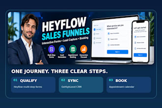 design heyflow lead capture funnel with gohighlevel booking automation