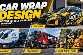 do car wrap designs, custom vehicle graphics and realistic 3d vehicle modelling