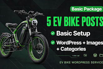 add electric bike ev scooter posts and organize categories in wordpress