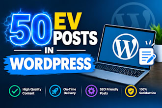 add 50 electric bike posts and organize ev categories in wordpress