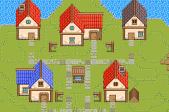 do 2d top down pixel art tileset tilemap game assets rpg maker mz vx ace