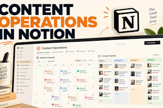 build a notion content calendar and social media workflow system