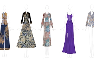 draw a fashion illustration or sketch
