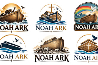 design a professional christian, biblical, faith, religious noah ark logo
