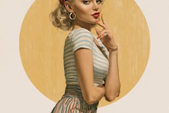 pin up girl and pin up girl illustration