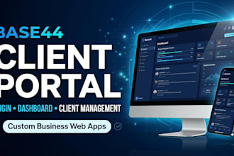build a base44 client portal with login and dashboard