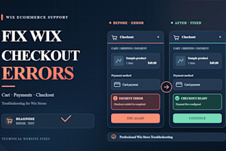fix wix stores checkout, payment and cart issues