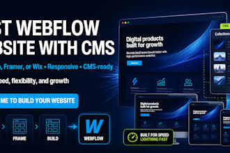 build a fast responsive webflow website with cms from figma framer wix