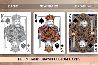 design custom playing cards, card game deck, poker card game template, card box