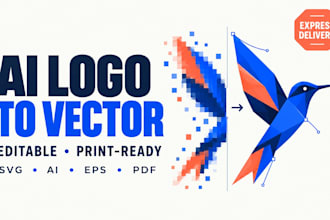 convert your ai generated logo into editable print ready vector files