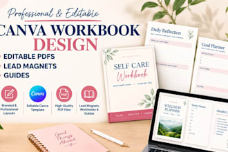 design an editable canva workbook and lead magnet