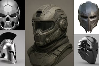 design wearable 3d cosplay helmet stl files and masks for 3d printing