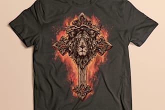 design vintage christian t shirts with scripture and religious typography