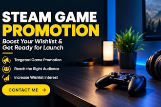 steam game promotion boost steam wishlist, launch wishlist marketing, visibility