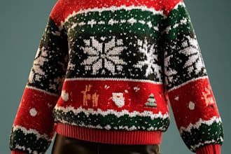 create ugly christmas sweater and sweatshirt design