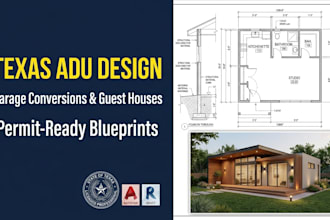 design texas adu guest house and garage conversion plan