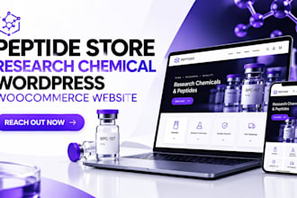 design compliance peptide store research chemical wordpress woocomerce website