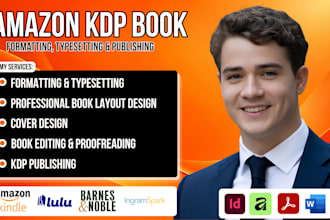do book typesetting, book layout design, KDP book formatting